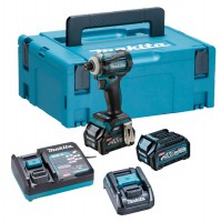 Makita TD001GD209 40V MAX XGT Brushless Impact Driver With 2 x 2.5Ah Battery, Charger & Adaptor (for LXT) & Case £549.95